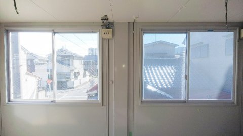 目隠し窓ガラスフィルム施工事例ミラータイプ　愛知県大府市